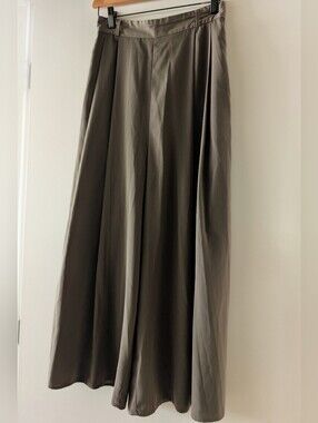 Olive Green Flowy Wide Leg Pants
